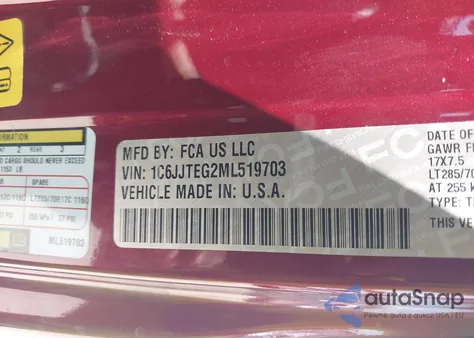2021 Jeep Gladiator Mojave 4X4 z USA, uszkodzony, nr VIN 1C6JJTEG2ML519703